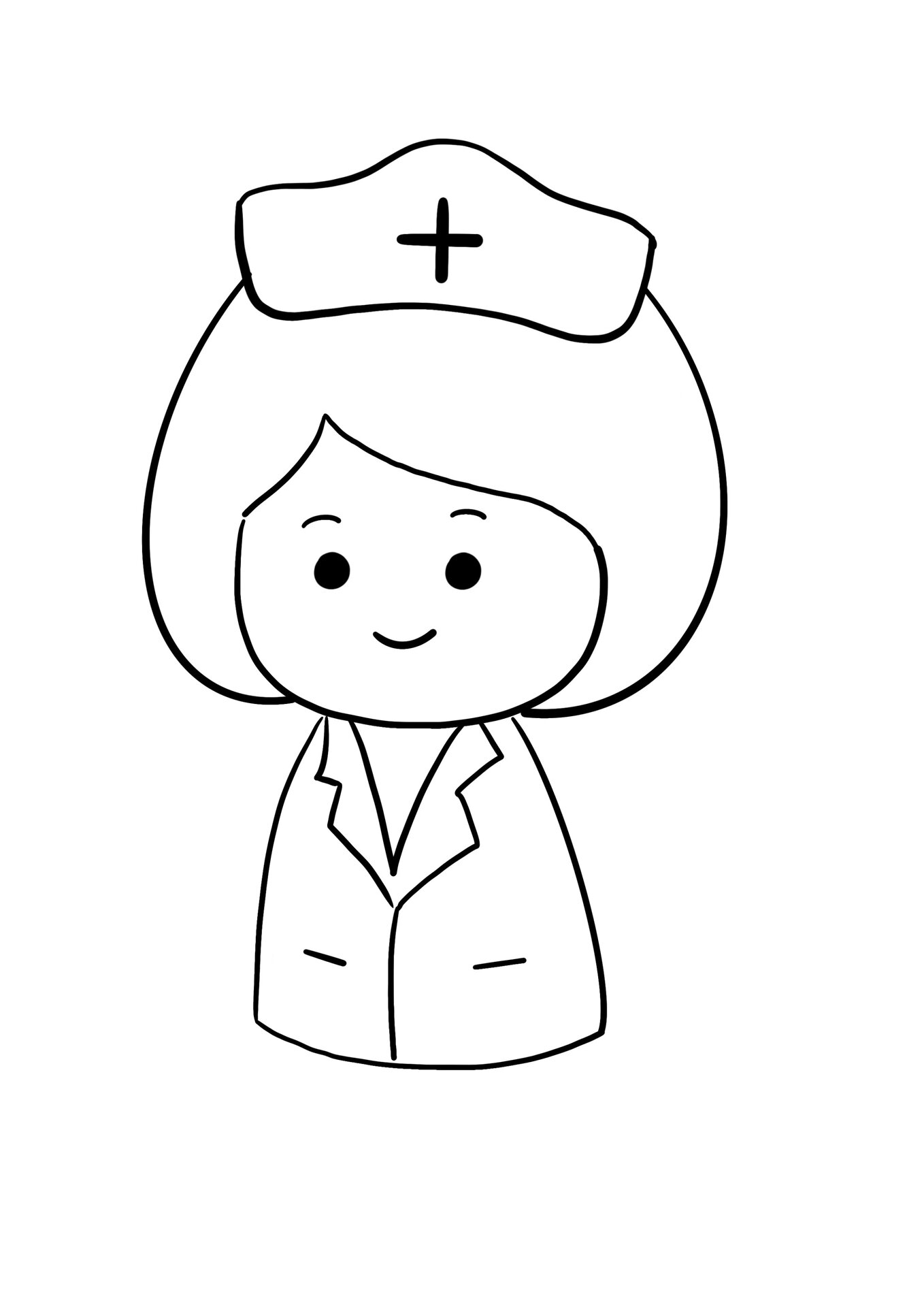 护士画法简笔画图片