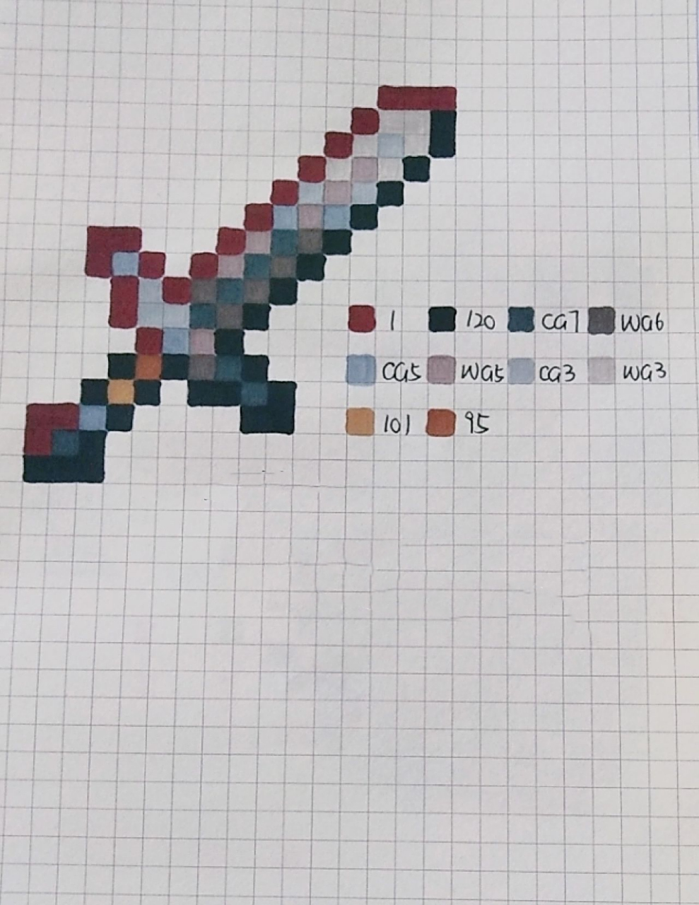 我的世界像素画——下界合金剑 谁要的?认领一下   78.