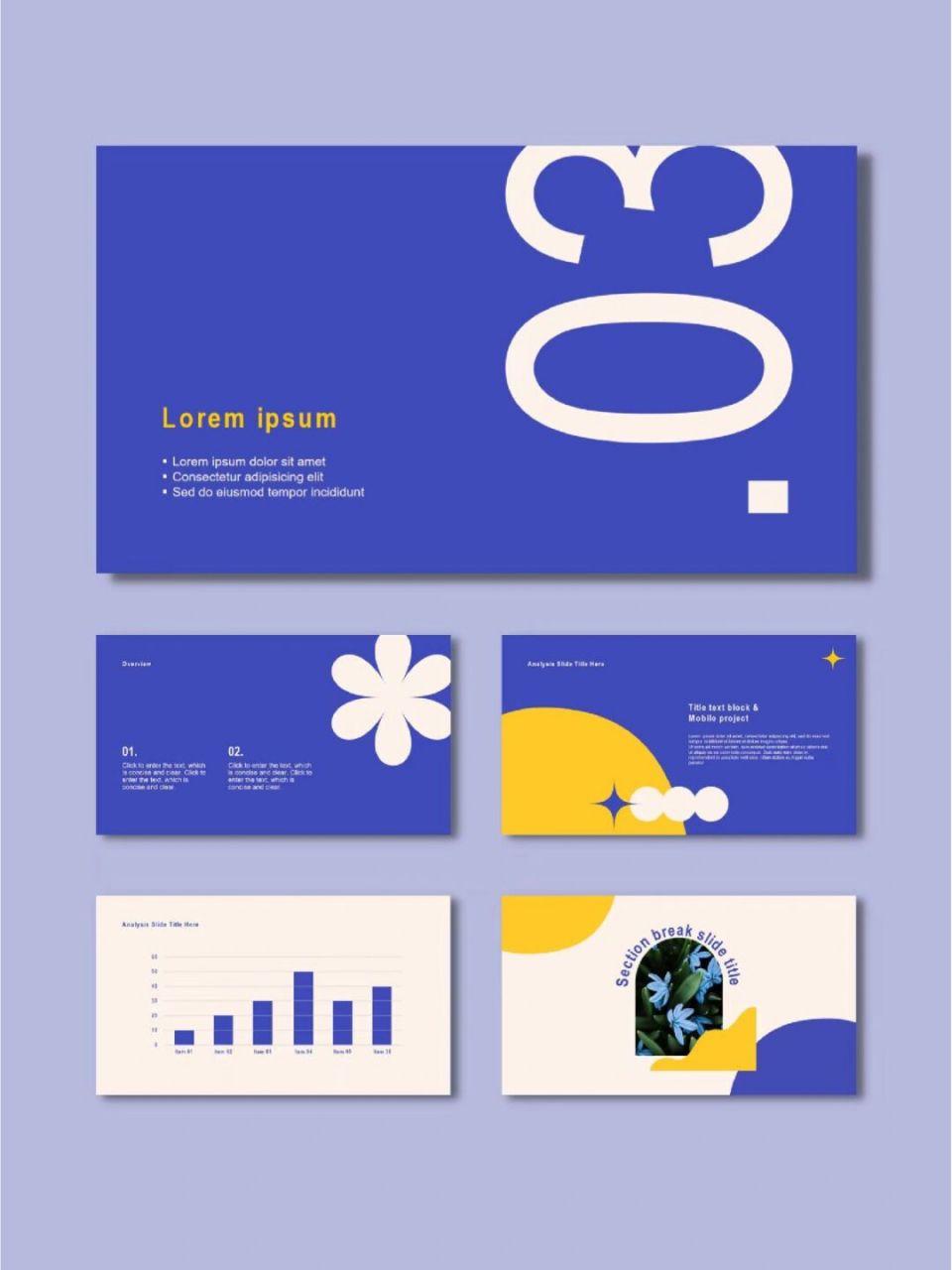 ppt模板|简约黄蓝 黄蓝色调可以活泼也可以沉稳 配色也是ppt技巧