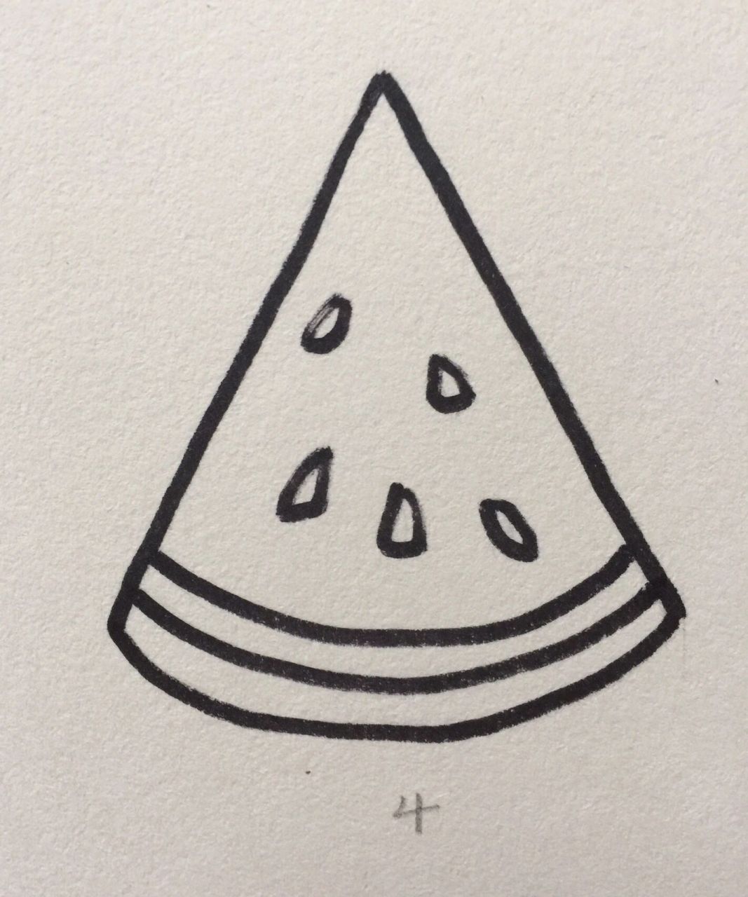 西瓜简笔画 步骤清晰的简笔画,易看易懂易学会