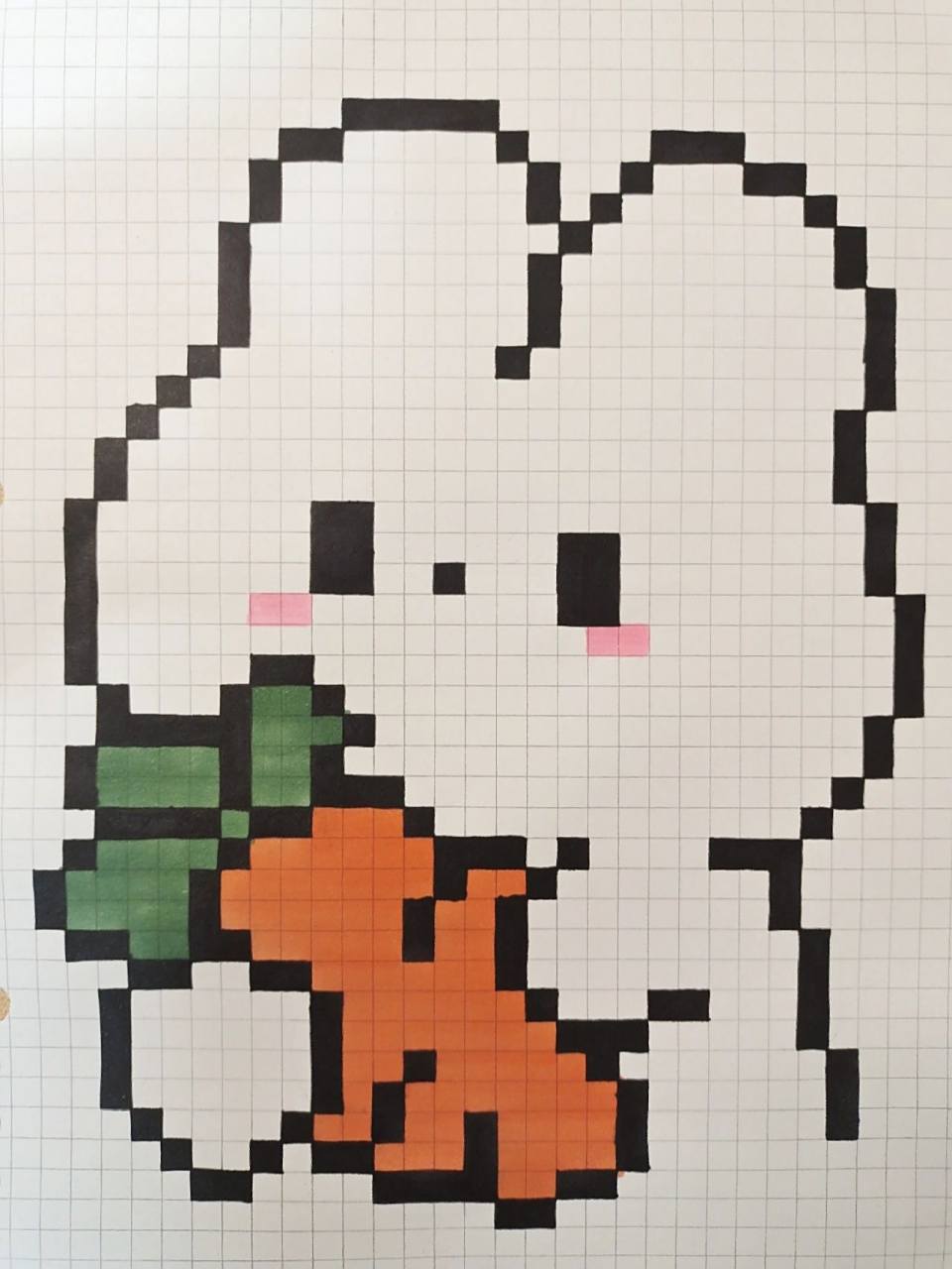 像素画教程 临摹 马克笔 b5网格本