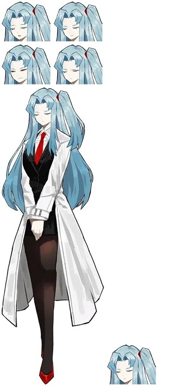 al安吉拉 前两张是参考,最后一张是我画的安宝, 安吉拉本是脑叶公司的