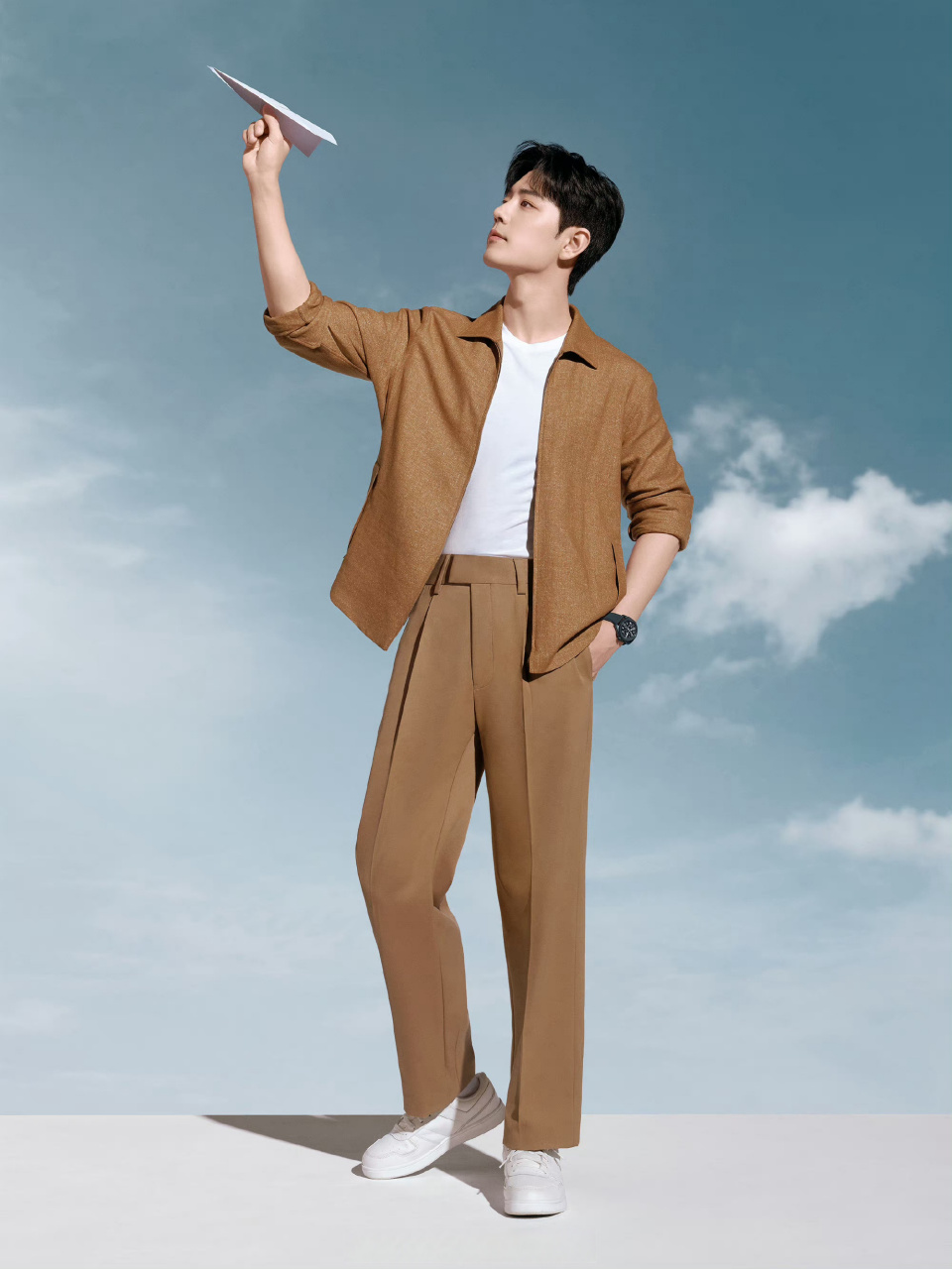 肖战棕色系穿搭# 好帅呀!好喜欢这套的色系