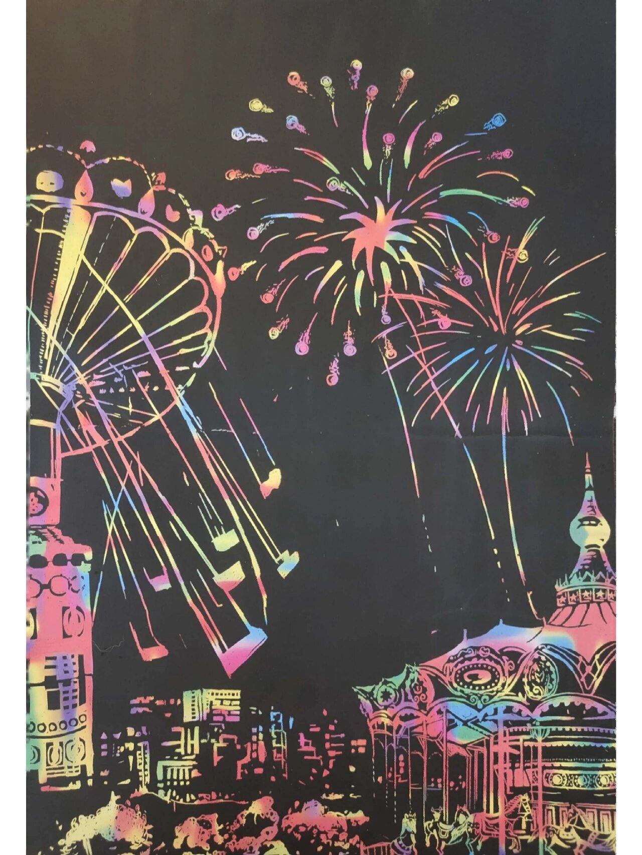 刮画纸《游乐园》