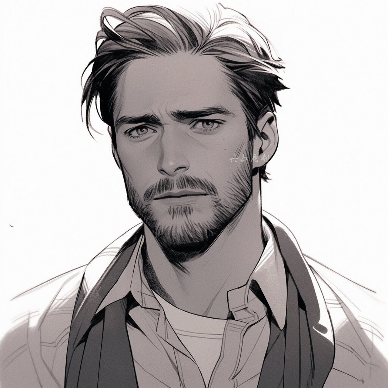 魅力男头像丨胡茬丨男人味