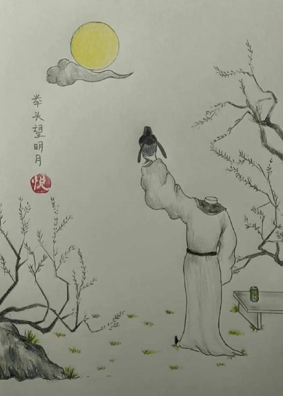 李白的诗歌我几乎都能绘制,这首诗的题目是什么来着?