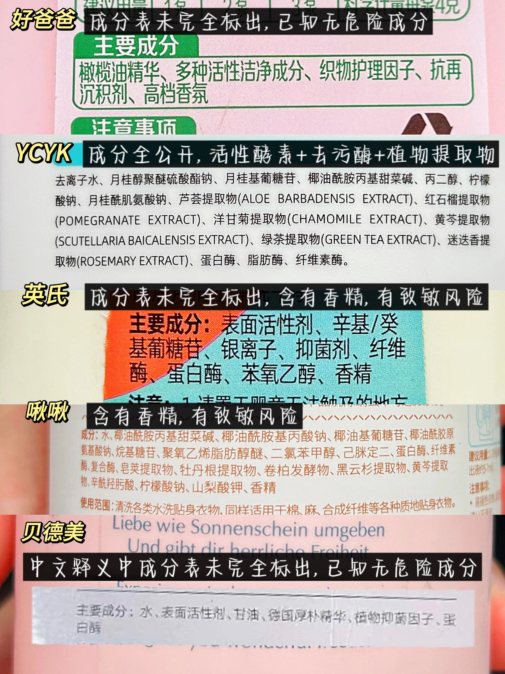 别划走!5款儿童内衣洗衣液,真测讲实话