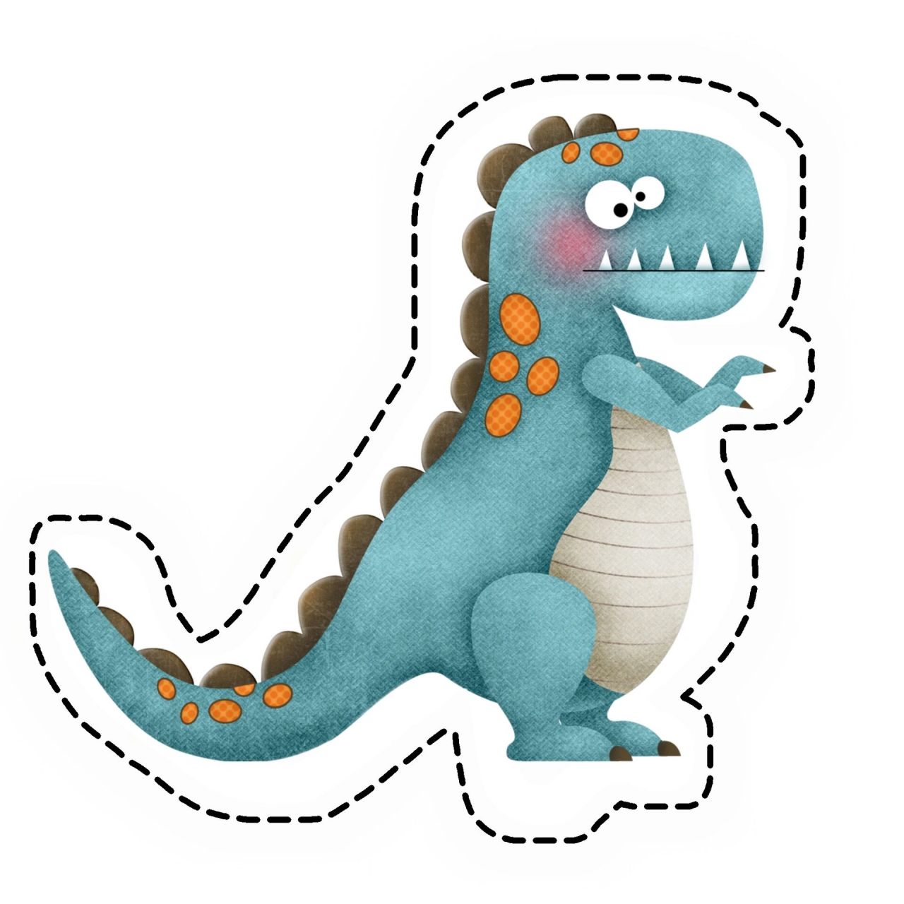 超可爱的恐龙剪纸来啦9797