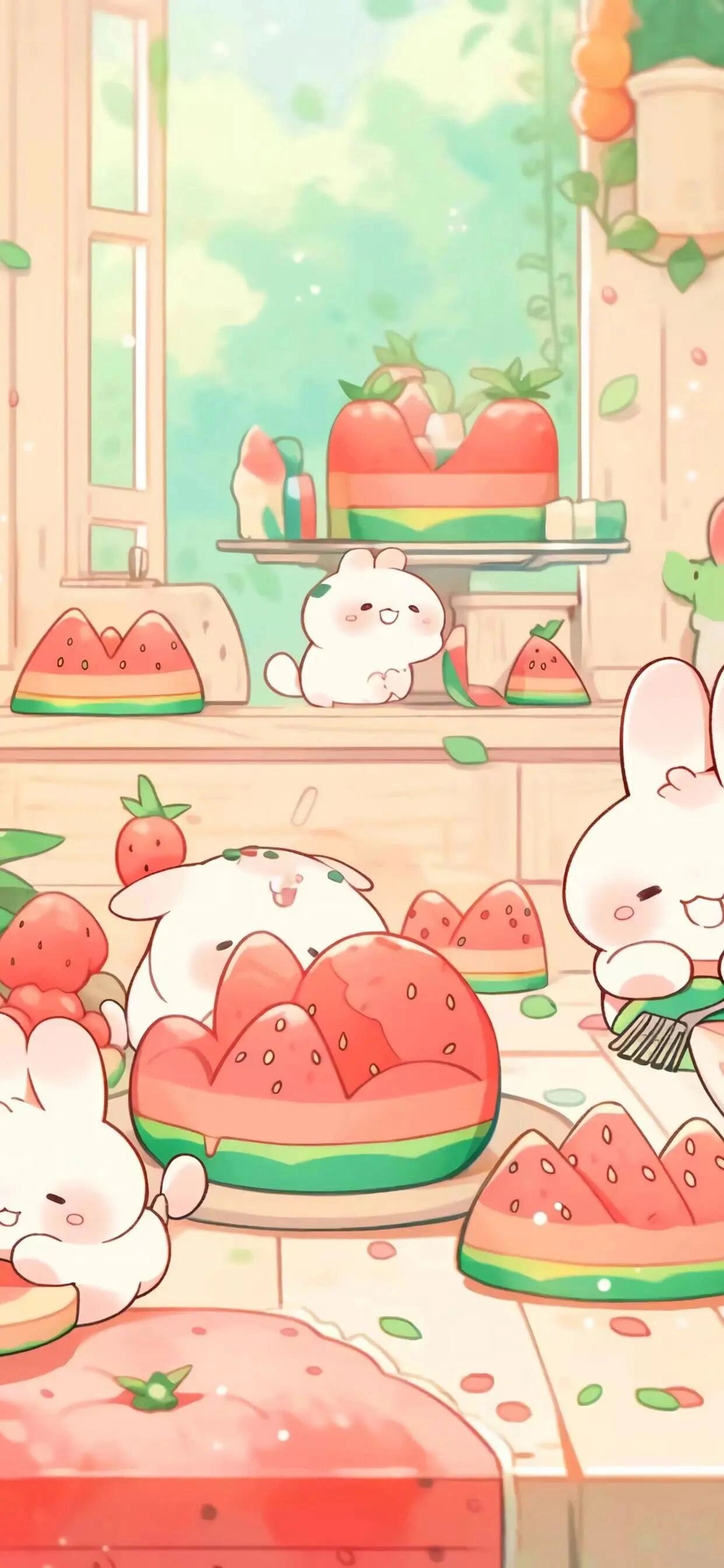 夏日可爱的西瓜全屏壁纸来啦