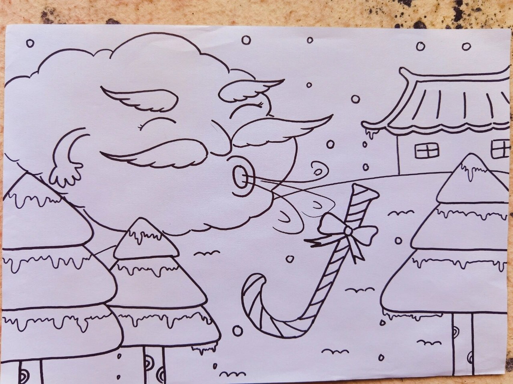 冬爷爷的胡子,儿歌配画.