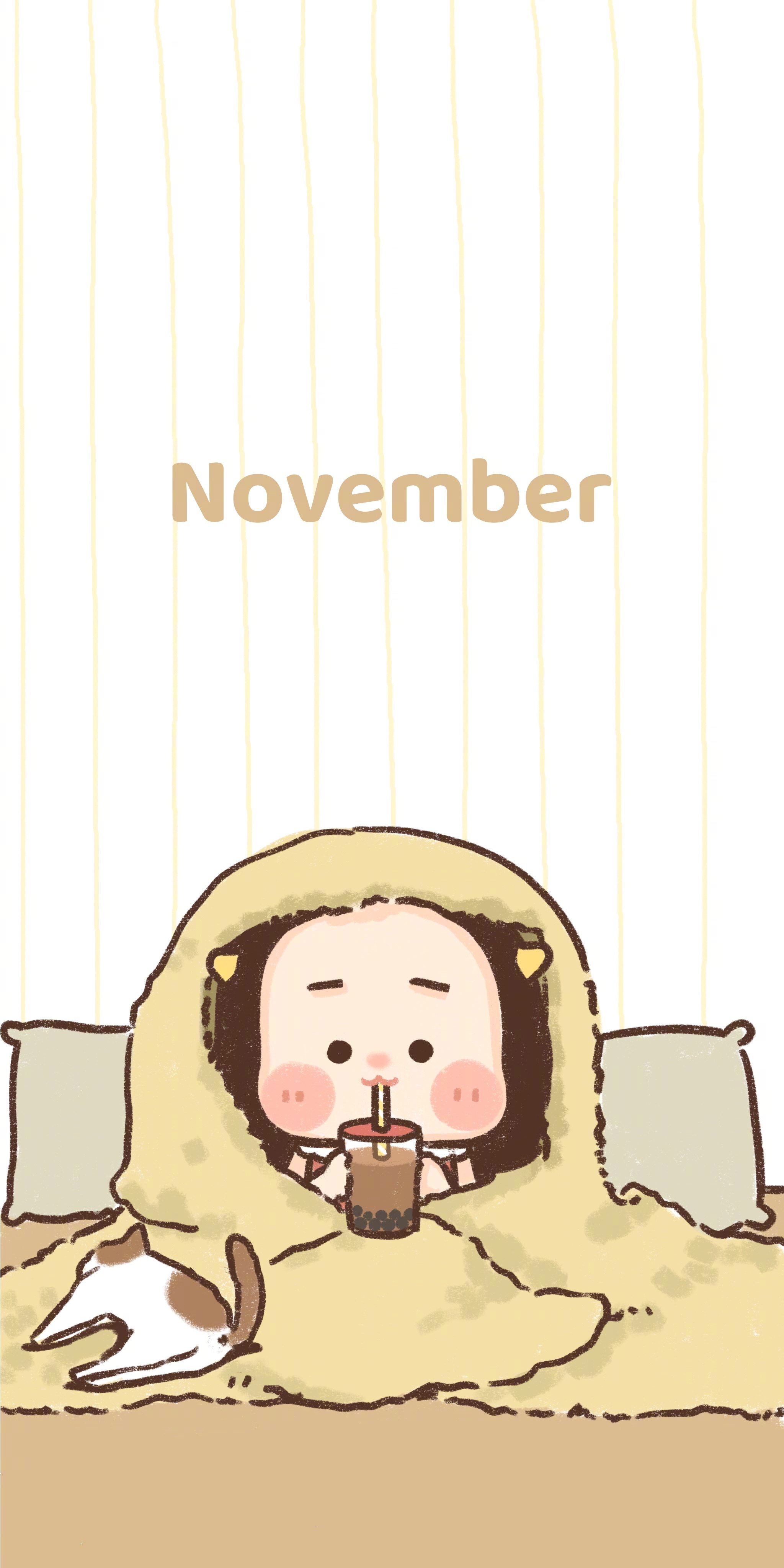 真的太冷了先来张11月#手机壁纸# 保保暖~#牛轰轰漫画