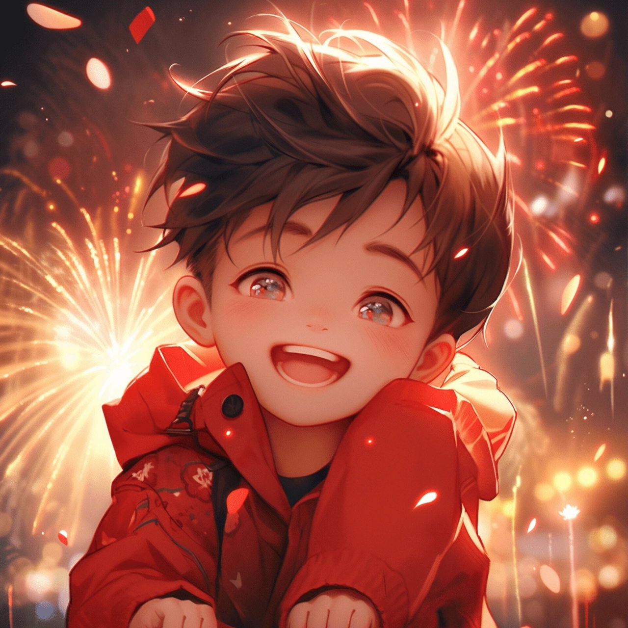 新年头像 2024新款 微信男生头像 烟花