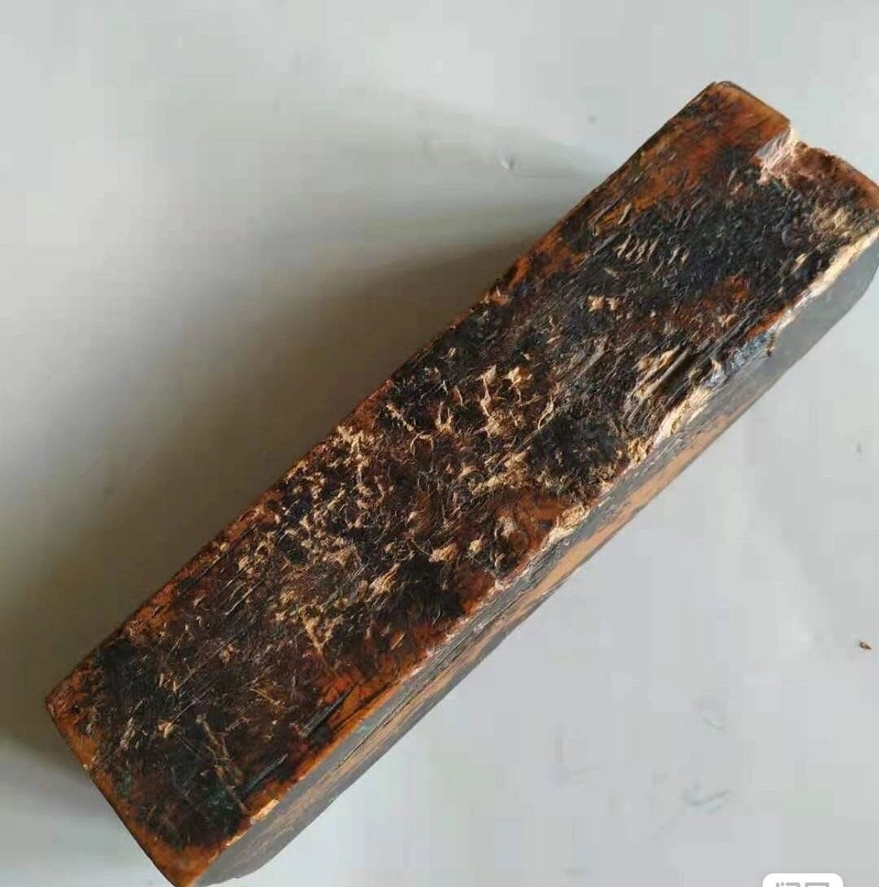 中古惊堂木 小叶黄杨材质  莹润厚重  有角有棱 取其规矩之意