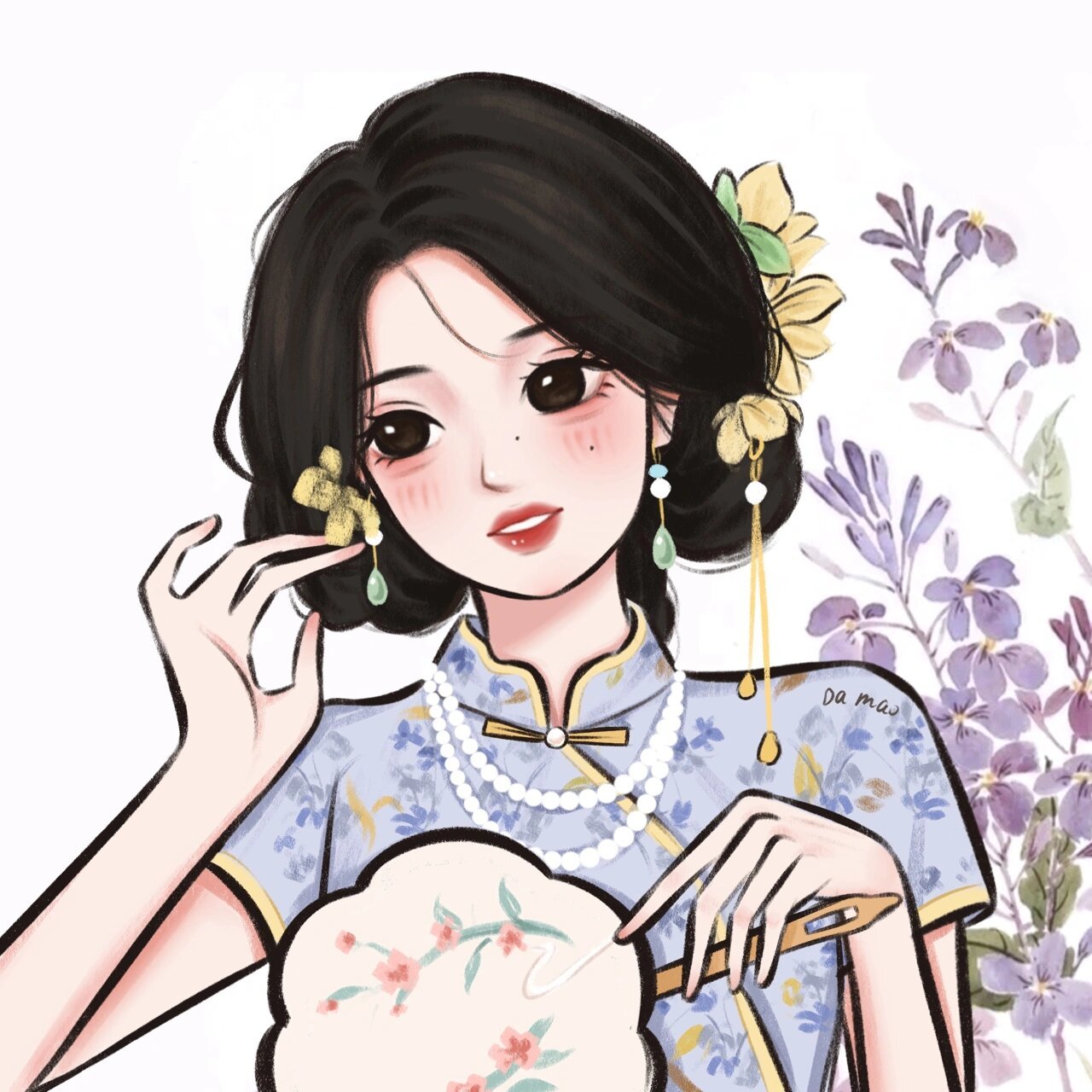 may风新中式头像～ 用may风画一个旗袍小姐姐,模特指路