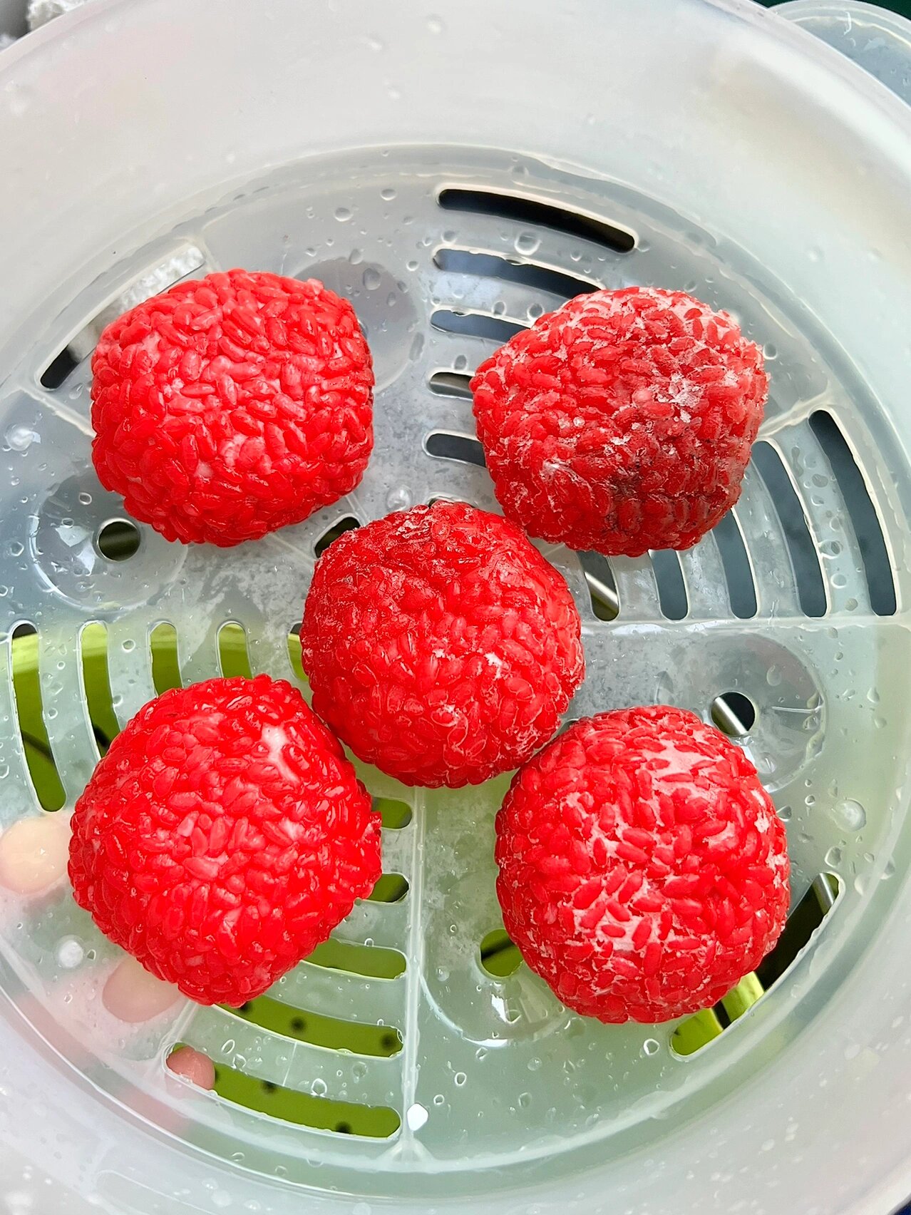 找到了传说中的红果果86615 金华浦江美食红米粿 属实是被红色