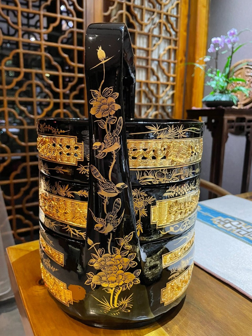 婚礼传统物-福建永春漆篮 7878有品位的妈妈给我准备的陪嫁物品里