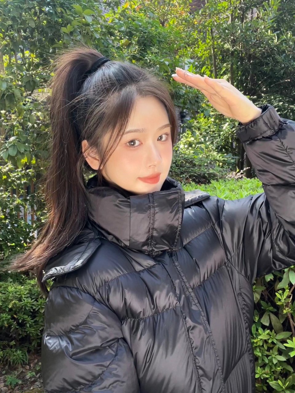 方圆脸一定要试试高马尾 胎毛刘海!   今年过冬黑色羽绒服准备好啦!