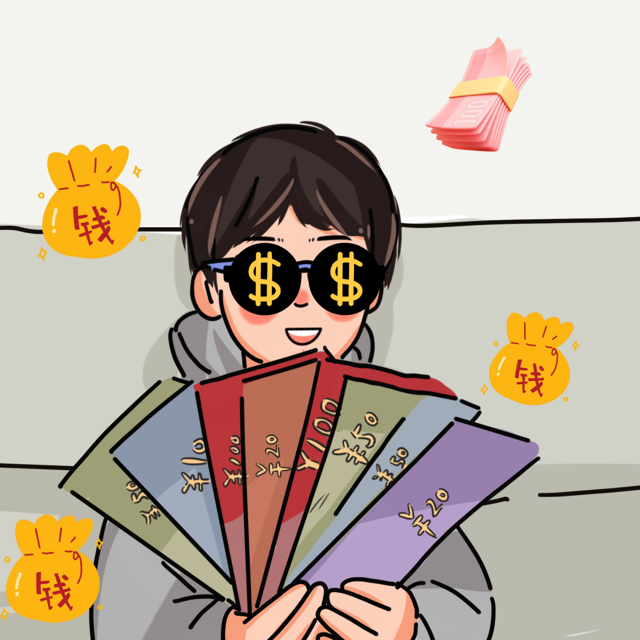 暴富发财头像 希望大家都可以发财暴富!