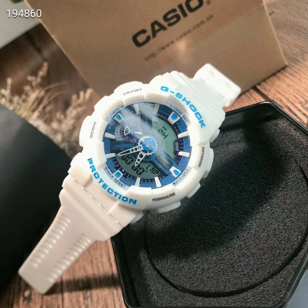 白蓝,卡西欧ga110系列g-shock运动手表,抬手灯,超强防水!