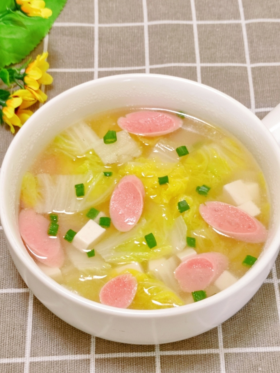 低脂低卡75娃娃菜豆腐汤75味道鲜美好喝不胖 96今天做了味道鲜