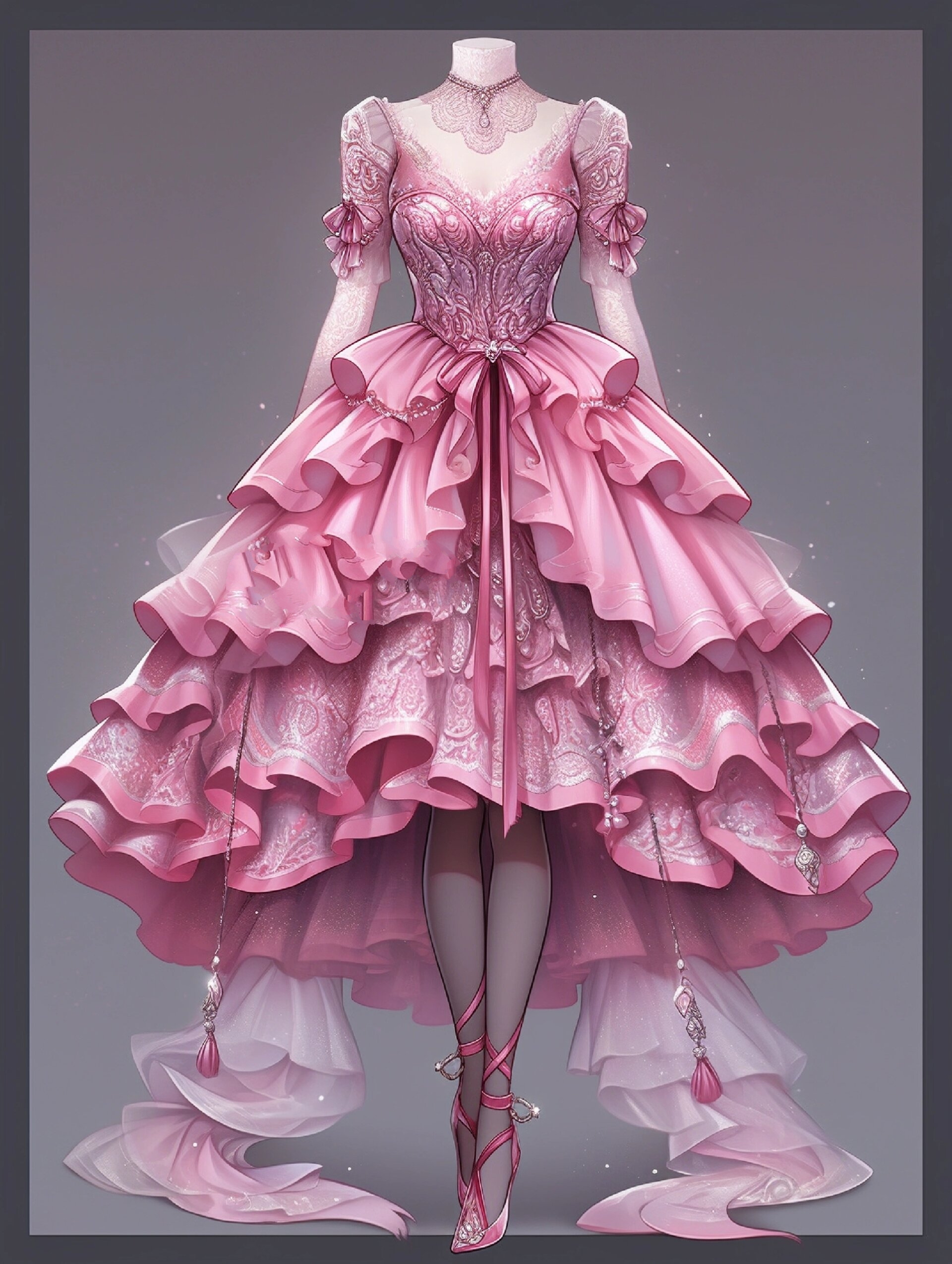 粉色礼服裙‖极限三选一