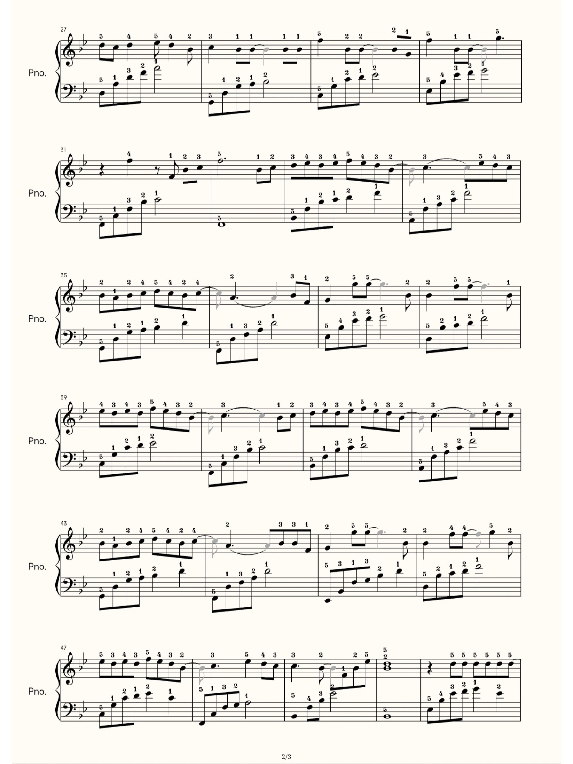 林俊杰《江南》好听简单五线谱