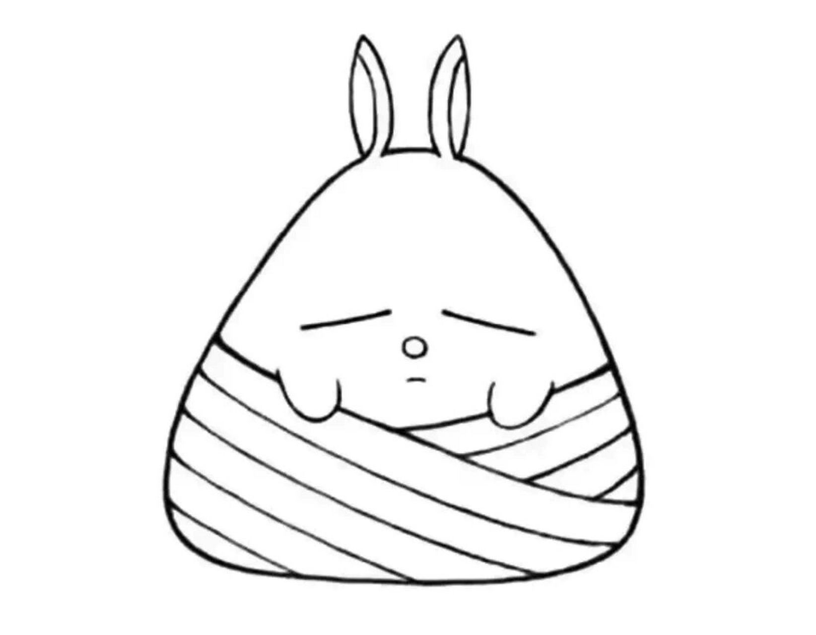 🌈幼儿园/端午节涂色卡/可打印 🍒可可爱爱的粽子图 ～自取 #端午