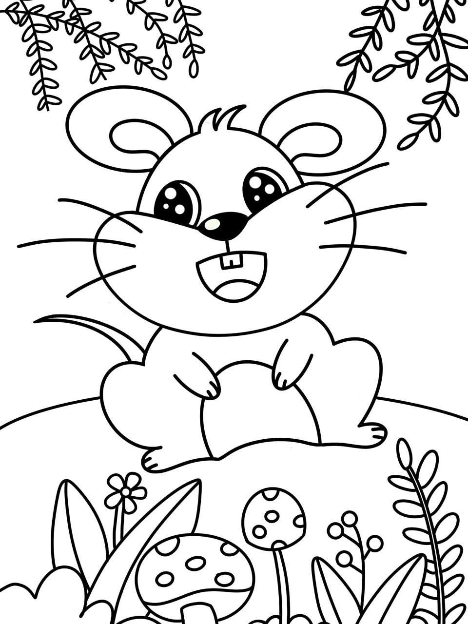 老鼠 创意画 儿童画 简笔画 有线稿 #创意美术儿童画# #儿童简笔画