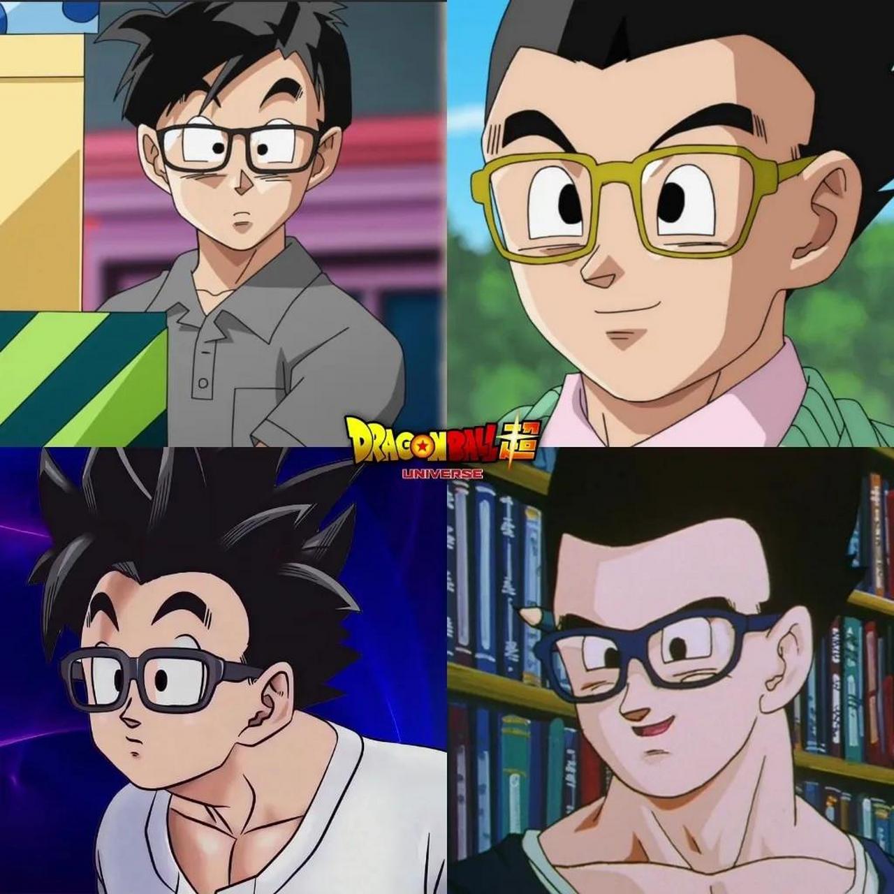 四个版本的戴眼镜悟饭,就龙珠超的最憨,因为是日常作画,跟主线无关