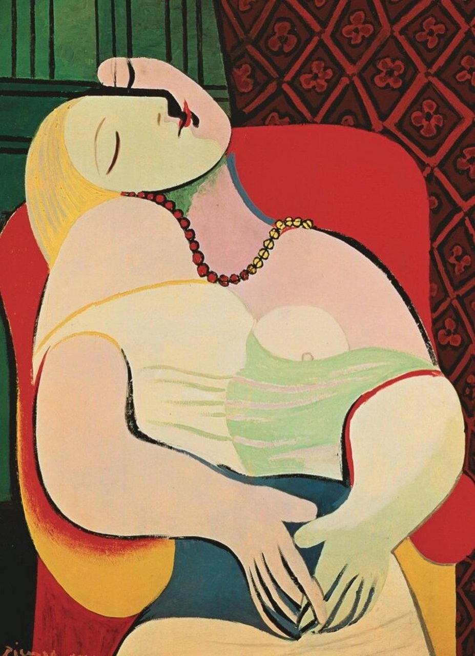 世界名画—毕加索:梦 如果当时有只猫:一起做着美好的梦乡…… 	 作品