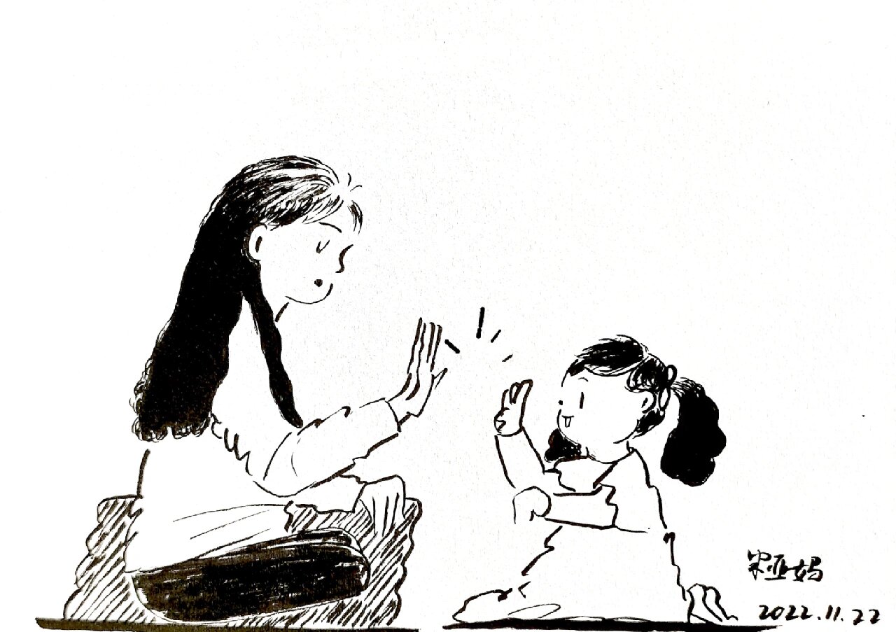 给孩子画简笔画32-《击掌》