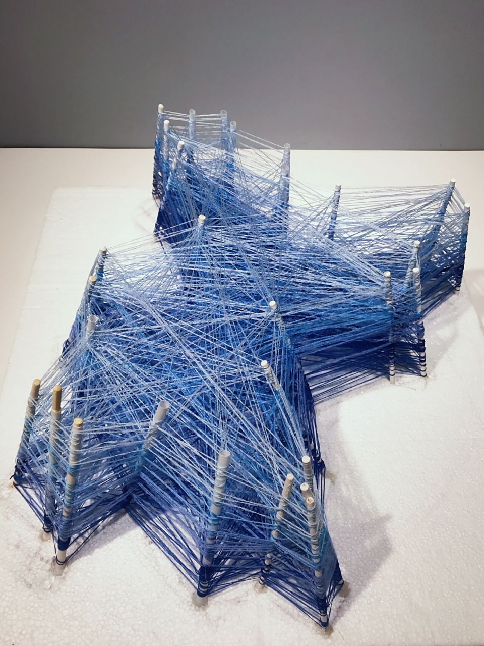 立体构成-线材构成 《武汉好型》主题系列构成-武汉地图