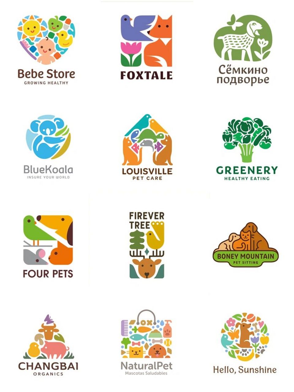 今天分享的是一组特色多元素logo设计