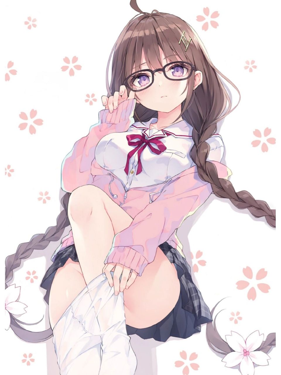 二次元|白丝眼镜妹jk宫本樱同学 画师:rurudo 出自画师为《就只为表达