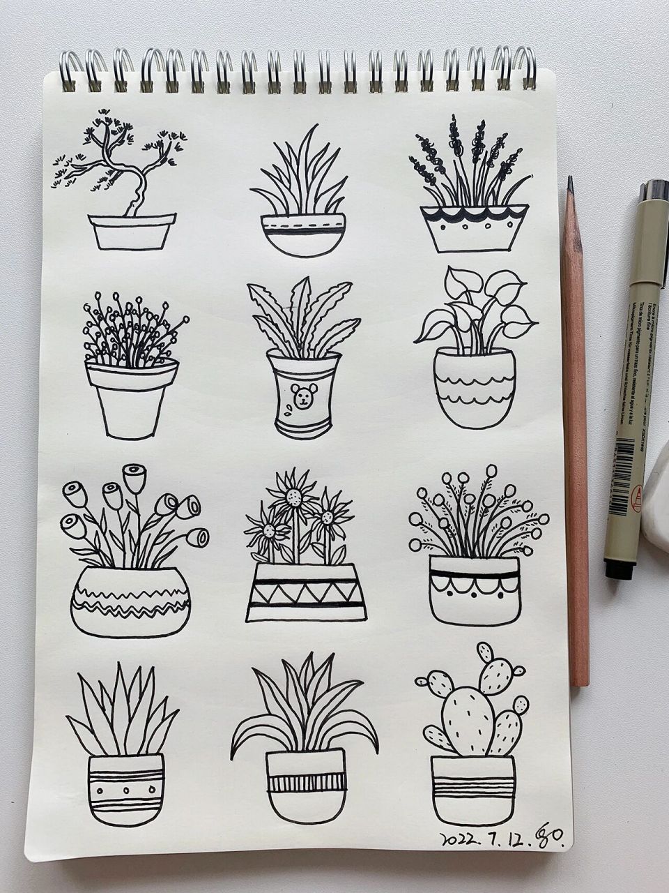 盆栽简笔画简单图片