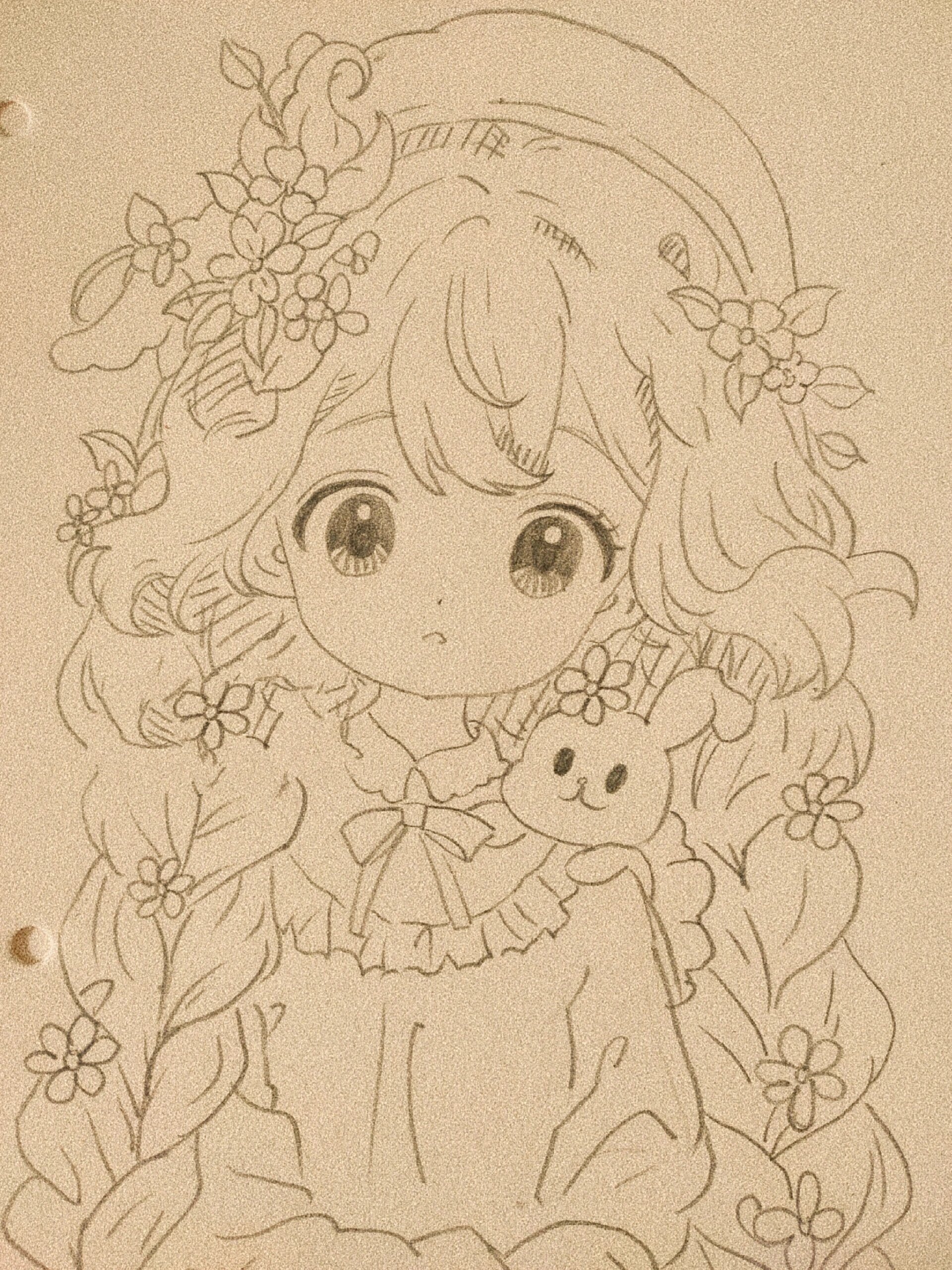 动漫人物,线描练习,内含步骤