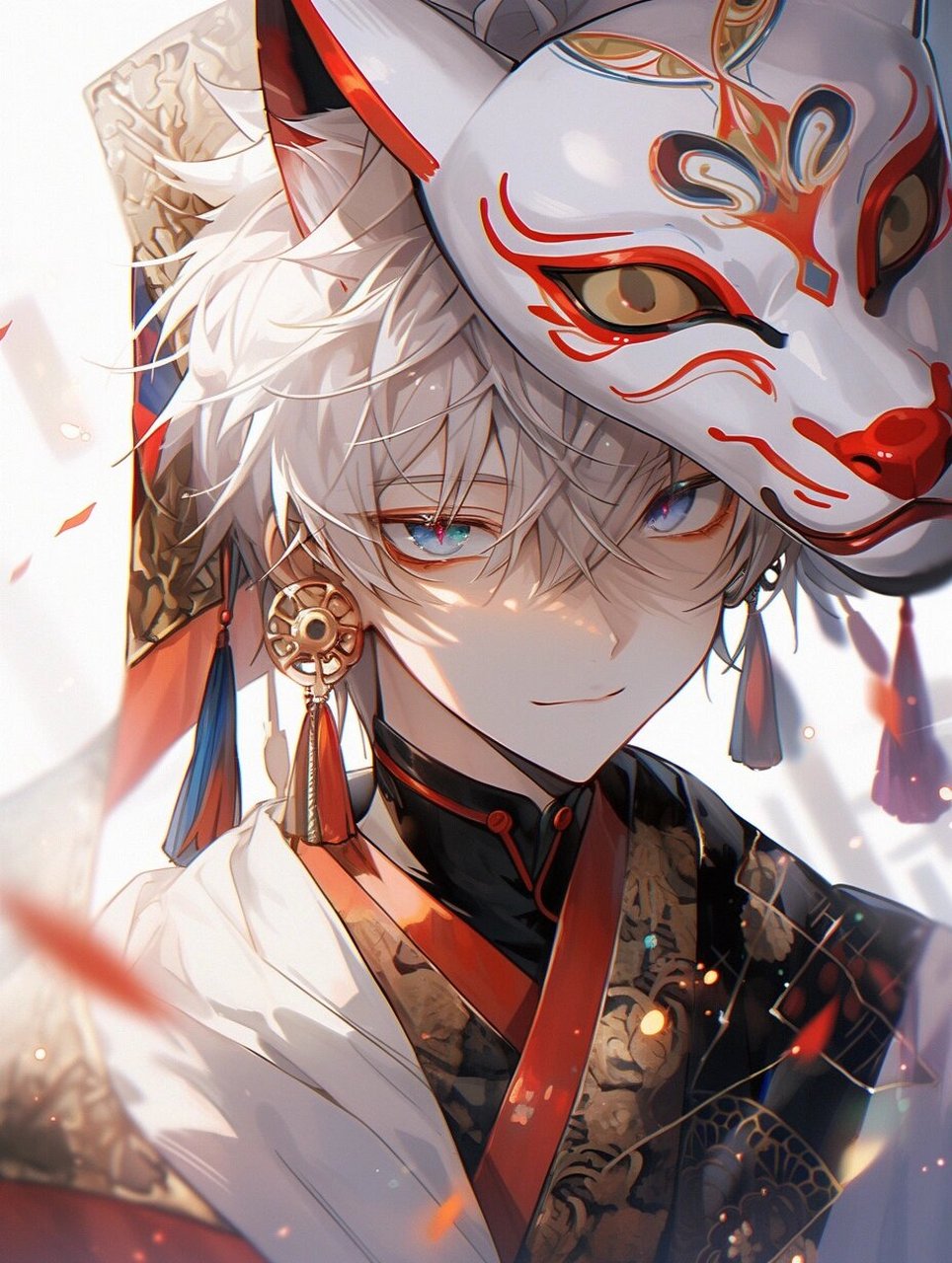 狐妖少年 | 古风动漫男生头像壁纸插画素材