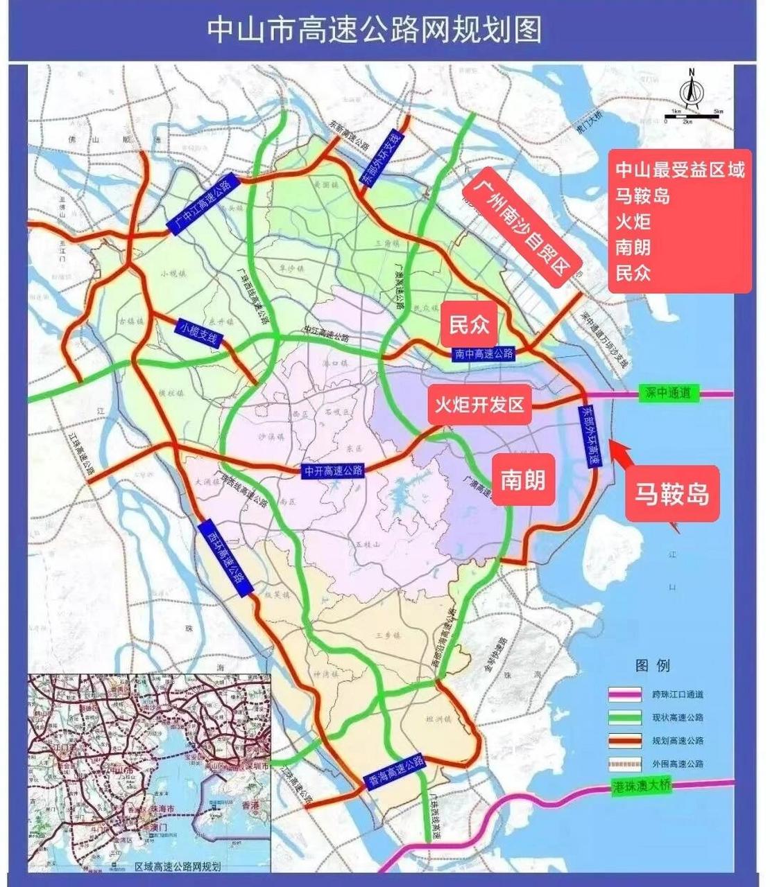 深中通道中山出口地图 深中通道中山出口地图