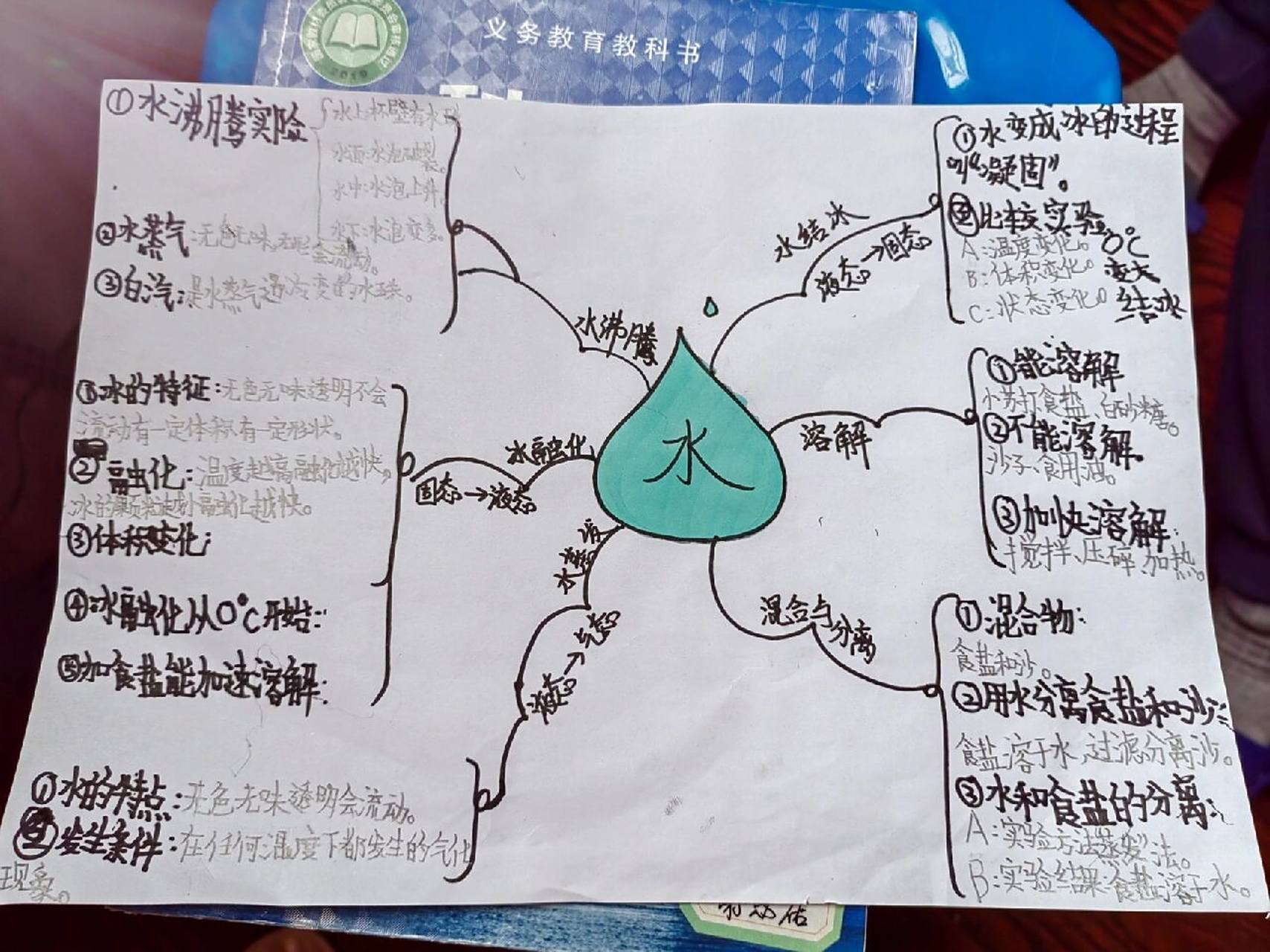 思维导图——科学 第一单元——水 思维导图——科学 第一单元——水