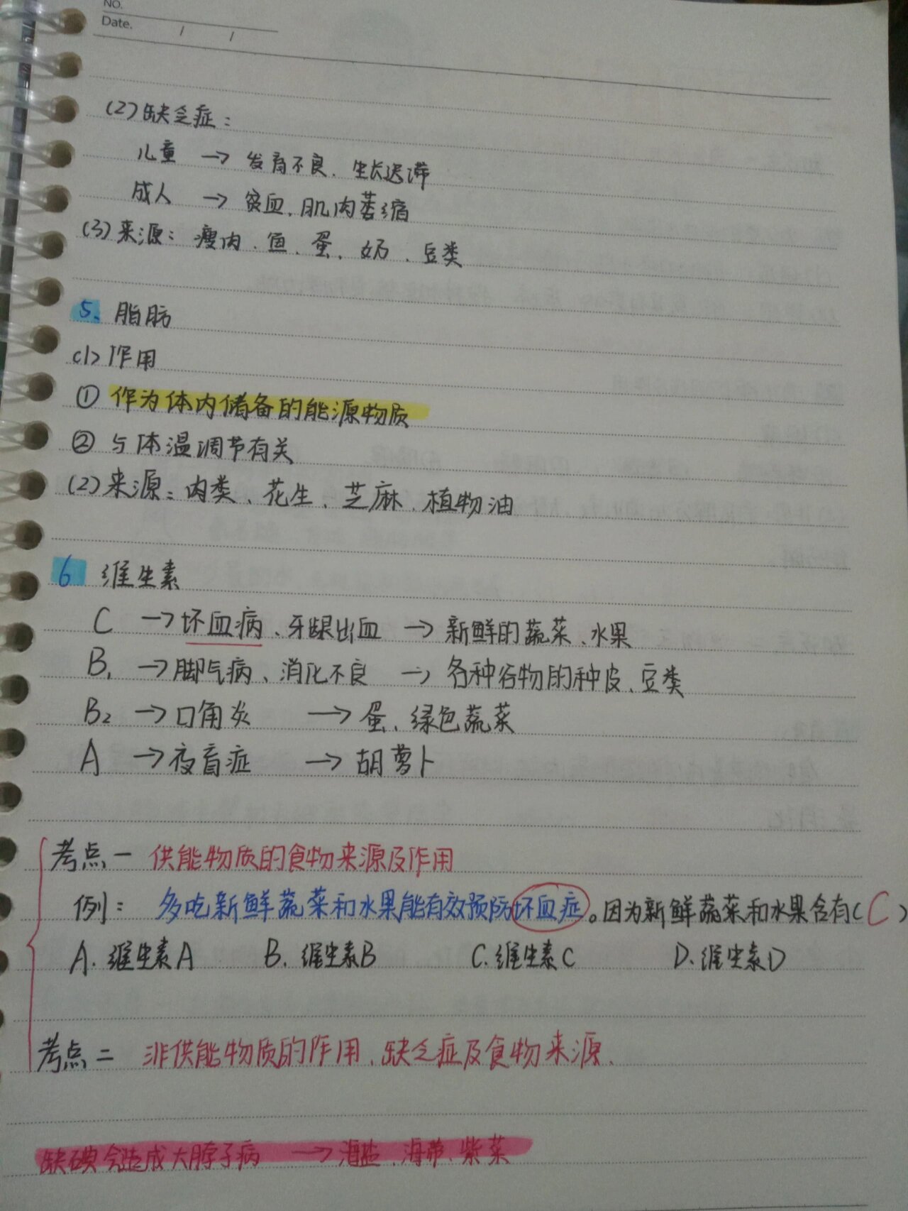 七年级下册生物第8章笔记