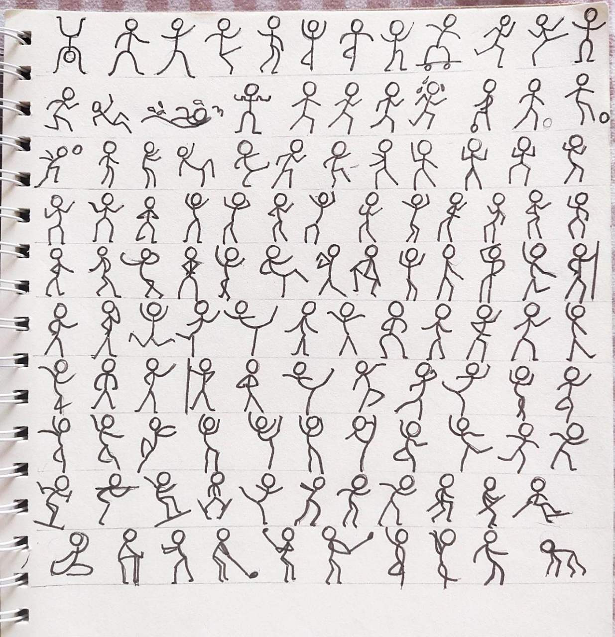 120个火柴人简笔画,快收藏拿走画起来 很多零基础小白刚开始学画画,不