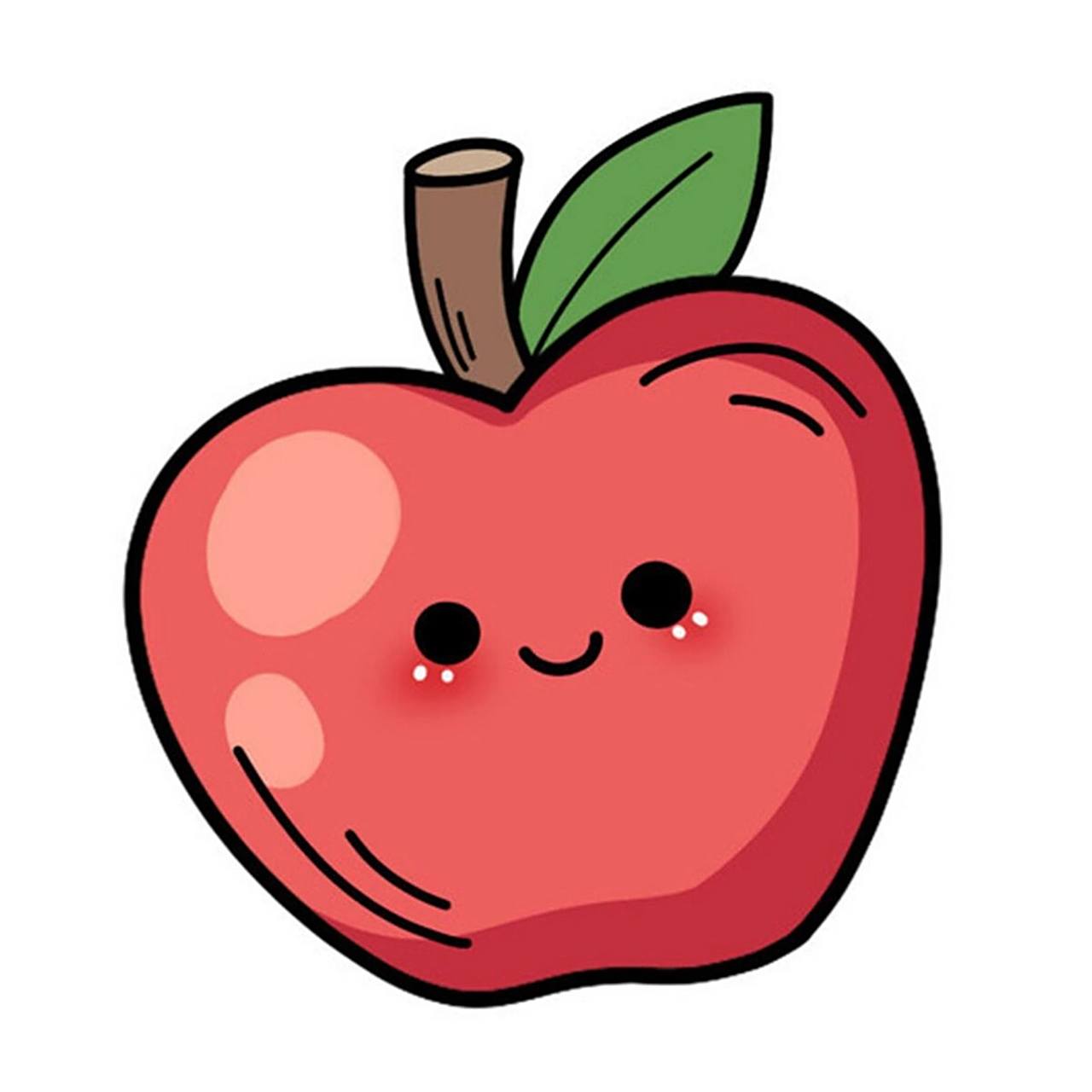 两只眼睛98眨一眨,今天我们跟着摄图网一起来学这颗红苹果简笔画 1
