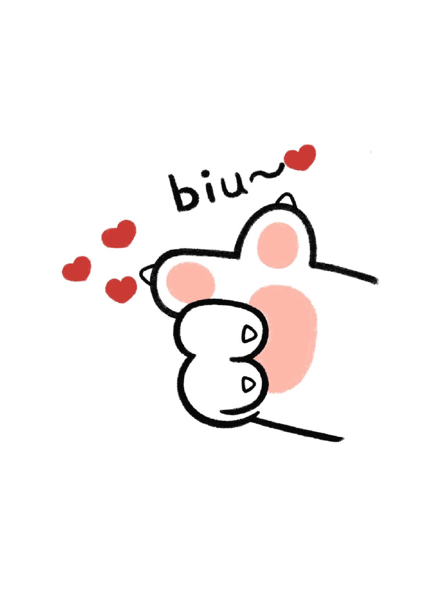 手残党学简笔画附教程7315发送爱心的小猫爪 今天来画个简单的小