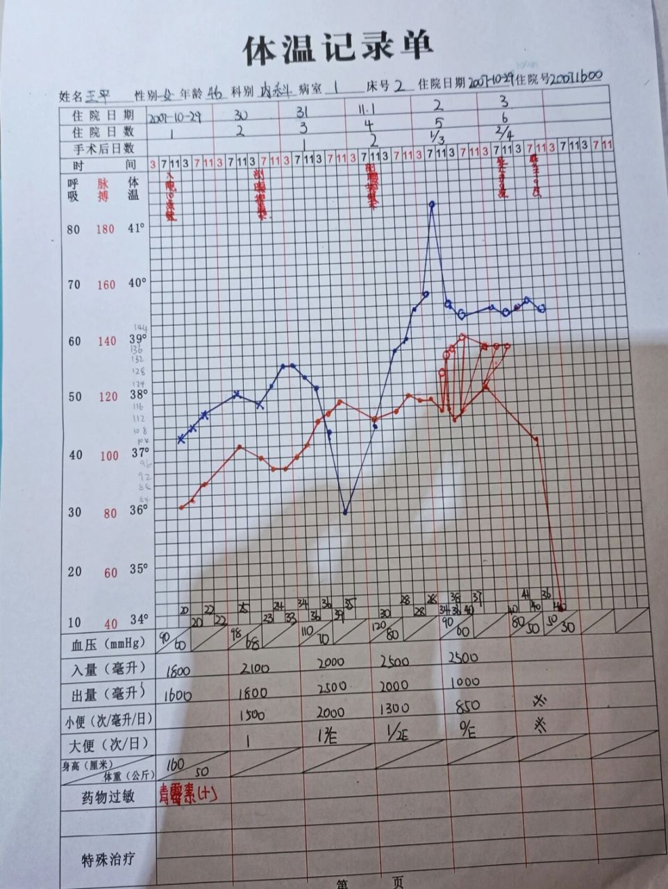 房扑的体温单画法图片图片