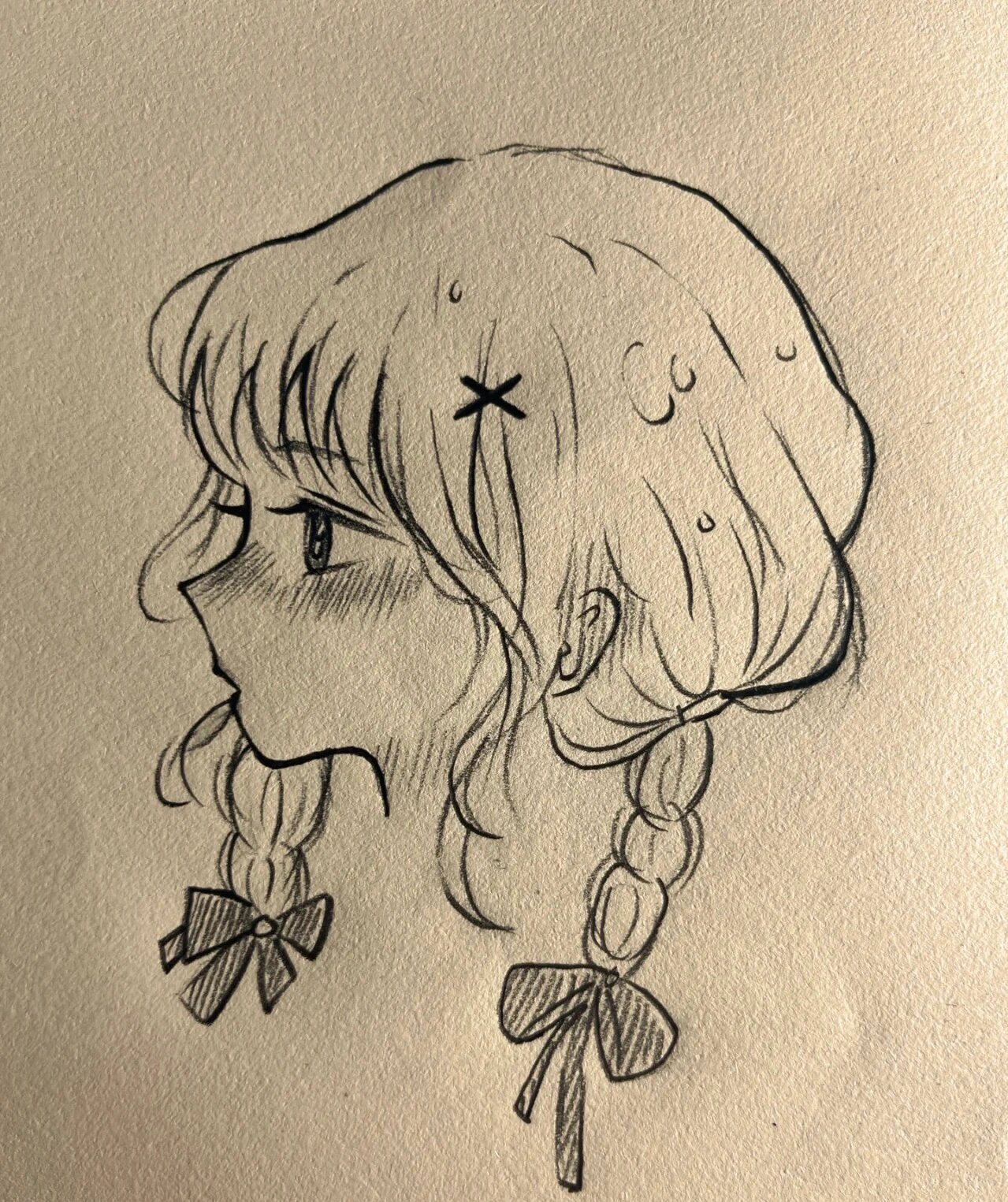 美少女简笔画 #铅笔画# #简笔画# #美少女# #画画的日常# #可爱简笔画