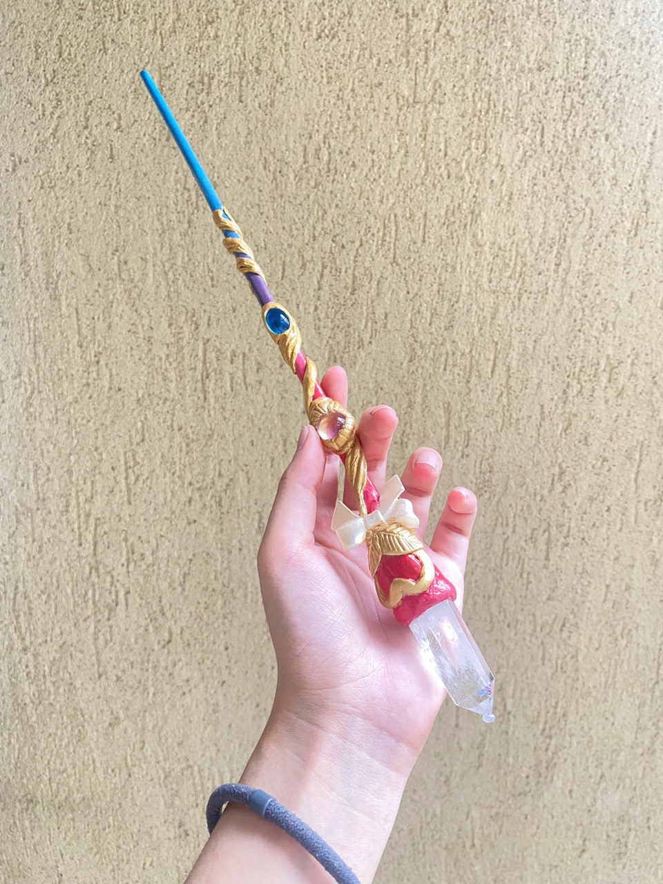 魔杖定制 设计图vs魔杖成品 客订的私人魔杖～ 白水晶14英寸  93