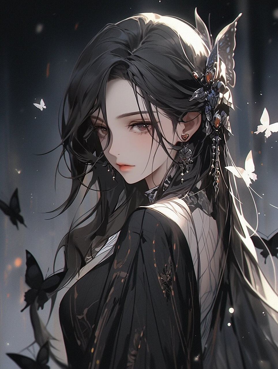 哥特式暗黑系女生头像