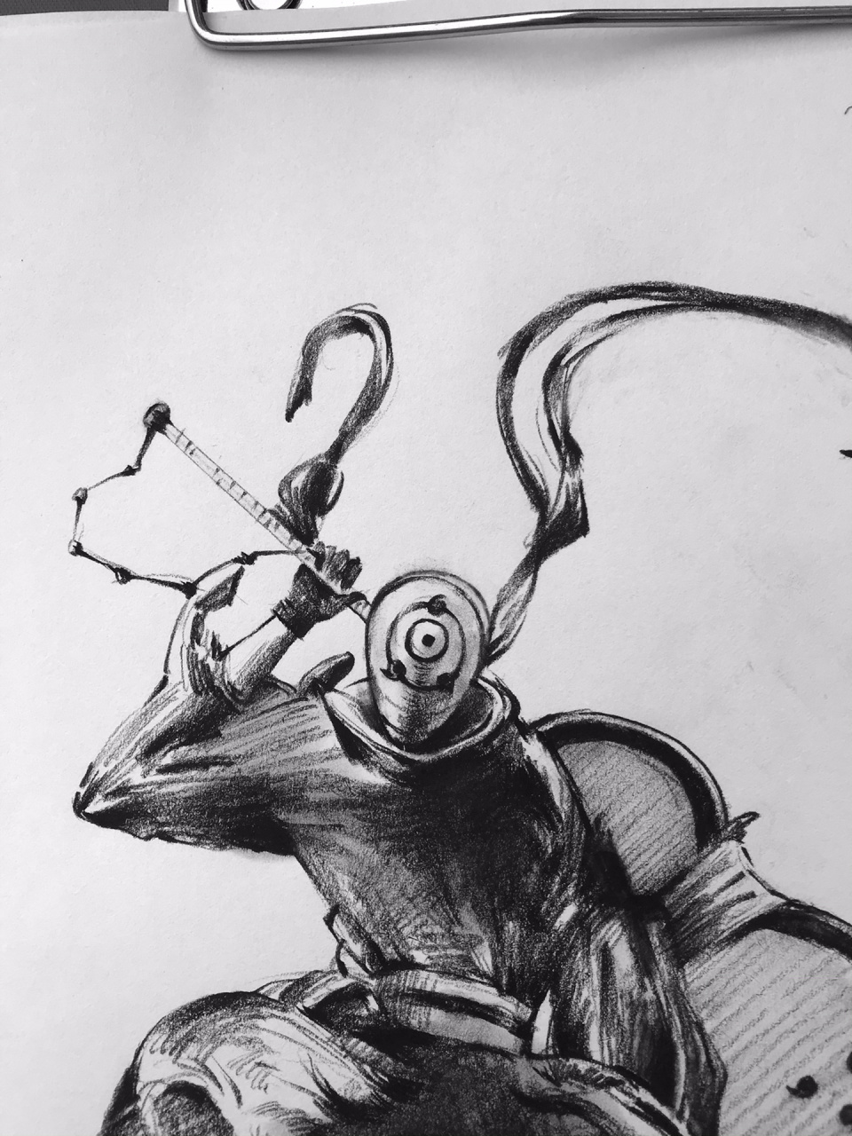 画一张速写宇智波带土 今日画的一张小速写