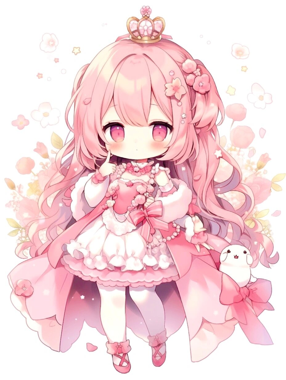 q版粉色系浪漫樱花小公主
