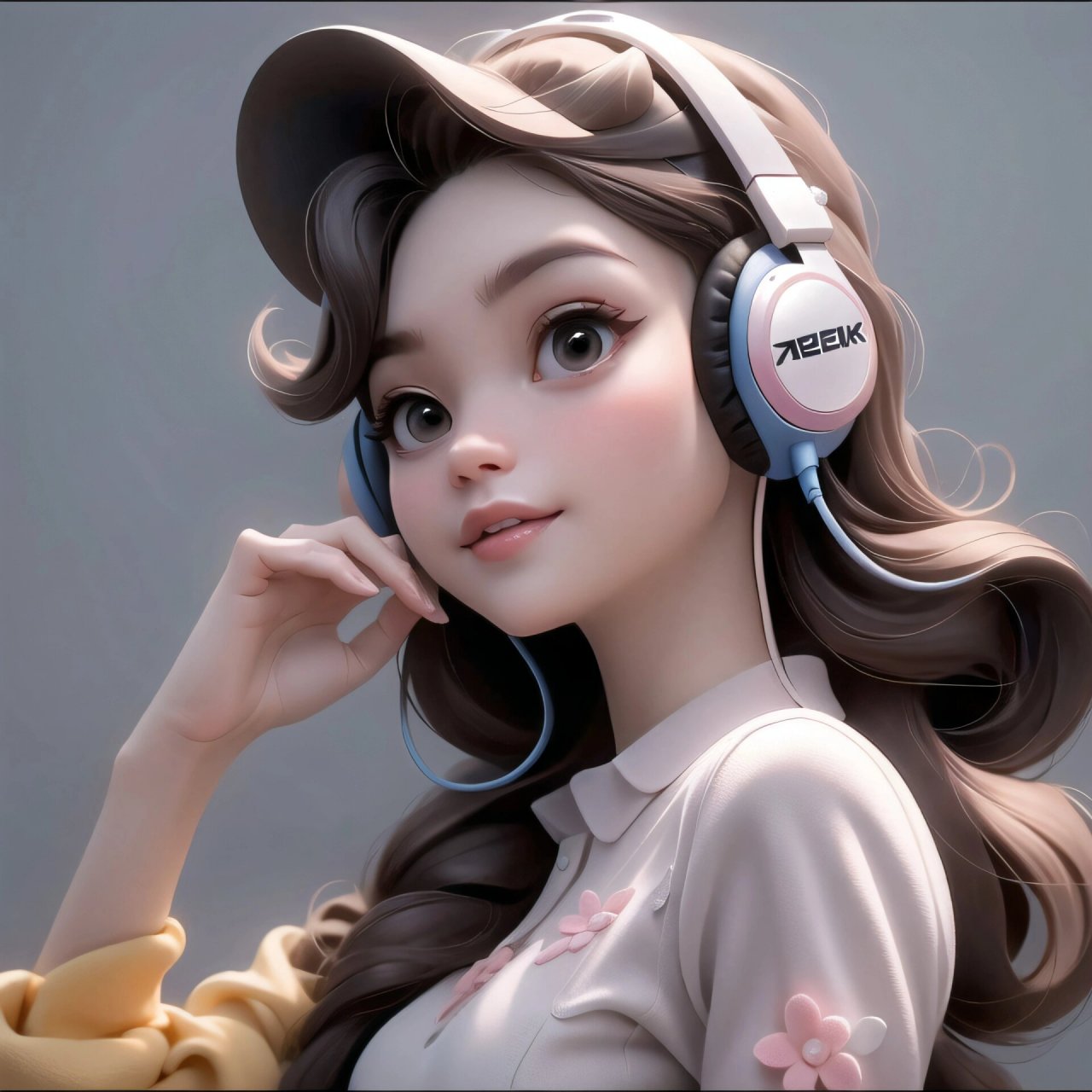 戴耳机95的小姐姐7815迪士尼公主风格女生头像 原创图片93